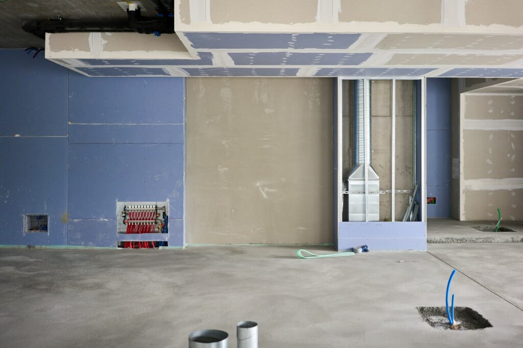Commercial interior during renovation